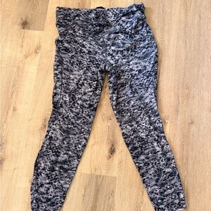 lululemon athletica Black and Gray Patterned Leggings